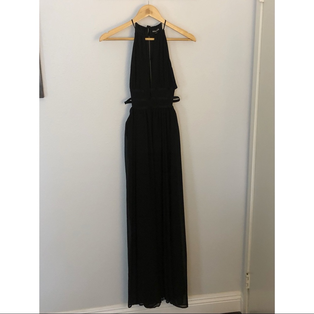 Express Black Evening Gown w/ Cutouts